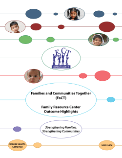 Families and Communities Together (FaCT) Family Resource