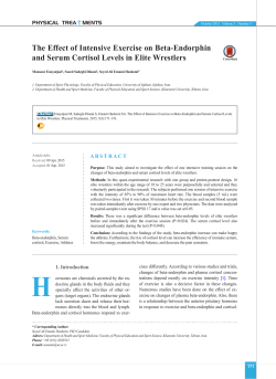 The Effect of Intensive Exercise on Beta