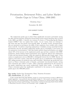 Privatization, Retirement Policy, and Labor Market Gender Gaps in