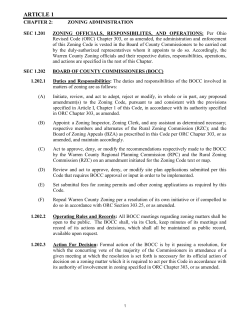 Chapter 2 Zoning Administration