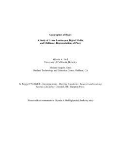 Geographies of Hope: A Study of Urban Landscapes, Digital Media