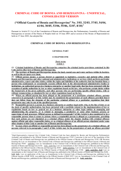 Criminal Code of BH bos
