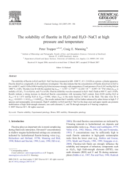 The solubility of fluorite in H2O and H2O&ndash;NaCl at high pressure and