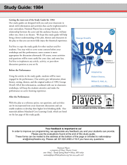 1984 Study Guide - National Players