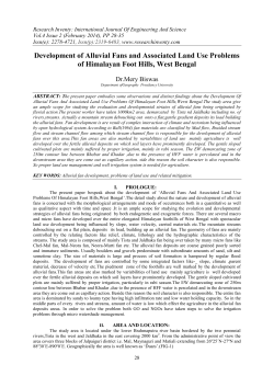Development of Alluvial Fans and Associated
