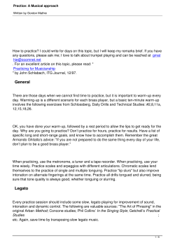 Practice: A Musical approach