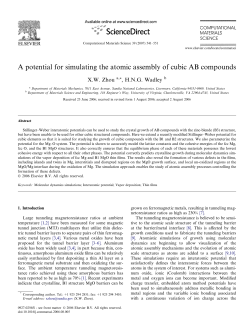 A potential for simulating the atomic assembly of cubic AB compounds