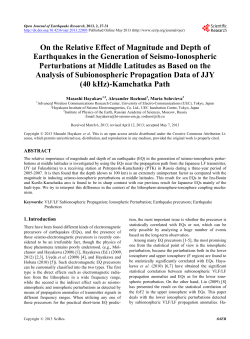 On the Relative Effect of Magnitude and Depth of Earthquakes in the