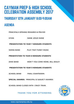CPHS Celebration Assembly Jan 2017