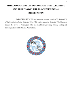 fish and game rules to govern fishing, hunting and trapping on the