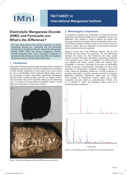 Electrolytic Manganese Dioxide (EMD) and Pyrolusite ore: What`s
