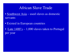 African Slave Trade
