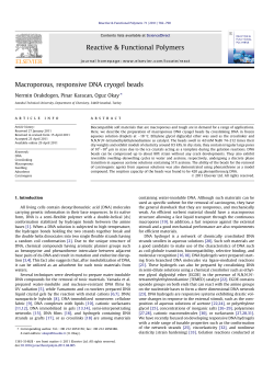 Macroporous, responsive DNA cryogel beads