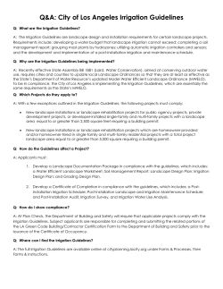 Irrigation Guidelines - Department of City Planning
