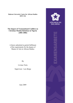 The Impact of Transnational Conflicts on Christian