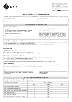 Form - MSIG Insurance (Singapore)