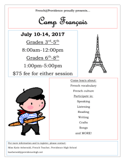 French Camp Flyer 2017