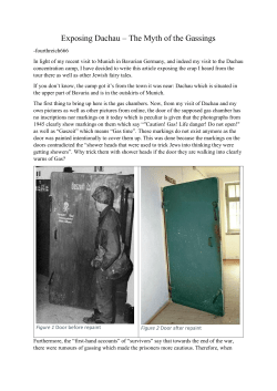 Exposing Dachau &ndash; The Myth of the Gassings