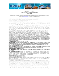 April 2017 ----- KVIEHD Programs Alpha Order All Broadcasts Page