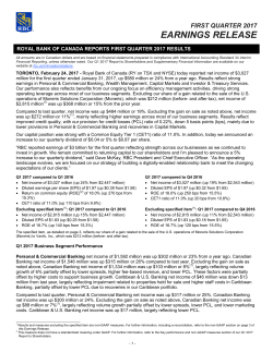 Reports first quarter 2017 results