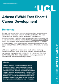 Athena SWAN Fact Sheet 1: Career Development