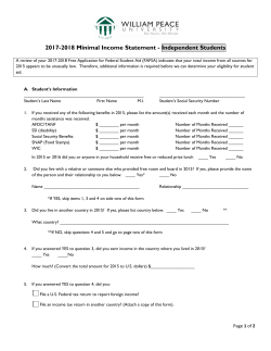 2017-2018 Minimal Income Statement