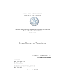 Human Mobility in Urban Space