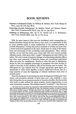 Review of Varieties of Delinquent Youth by William H. Sheldon