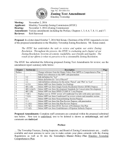 hinckley township text amendment, 102-2016 ta