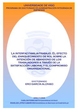 La interfaz familia-trabajo: el efecto del
