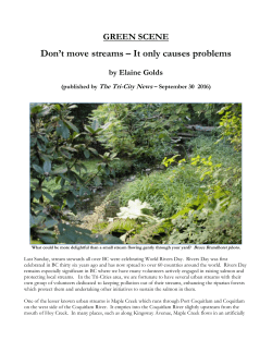 Don`t move streams &ndash; It only causes problems