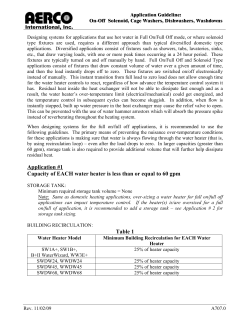 Application #1 Capacity of EACH water heater is less than or equal