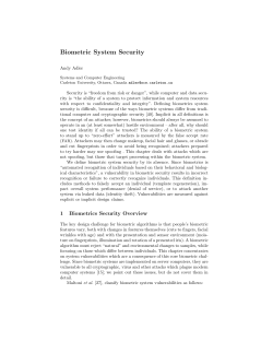 Biometric System Security