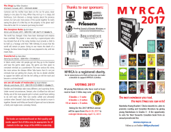 2017 MYRCA Pamphlet - Manitoba Young Readers` Choice Awards