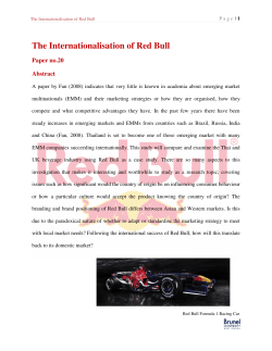 The Internationalisation of Red Bull