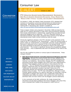 FTC Updates Advertising Endorsement Guidance