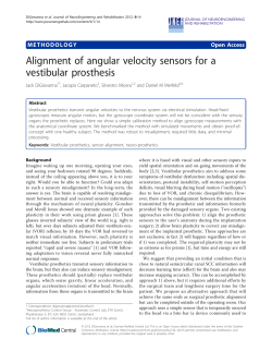 Alignment of angular velocity sensors for a vestibular prosthesis