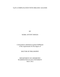 Tc(IV) COMPLEXATION WITH ORGANIC LIGANDS BY MARK