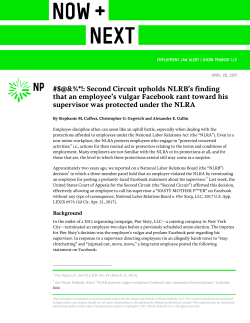 Second Circuit upholds NLRB`s finding that an employee`s vulgar