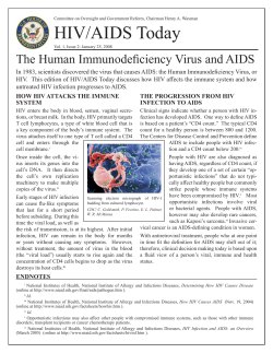 HIV/AIDS Today, Issue 2: The Human Immunodeficiency Virus and