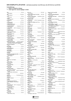 DEN KOMPLETTA LÅTLISTAN – alla förekommande låtar i hela