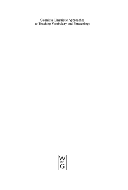 Frank Boers and Seth Lindstromberg