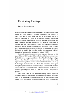 Fabricating Heritage