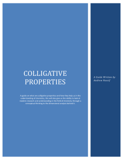 Colligative Properties