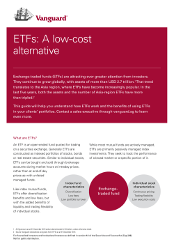 ETFs: A low-cost alternative - Vanguard Investments Singapore Pte
