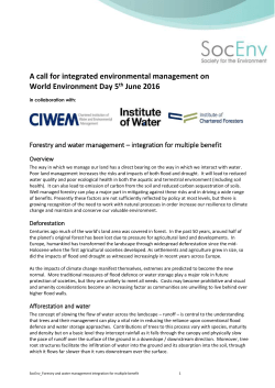Forestry and water management integration for multiple