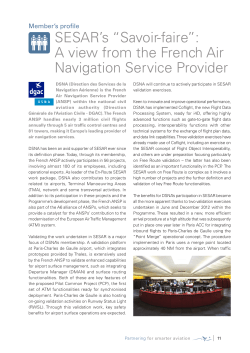 SESAR`s “Savoir-faire”: A view from the French Air Navigation