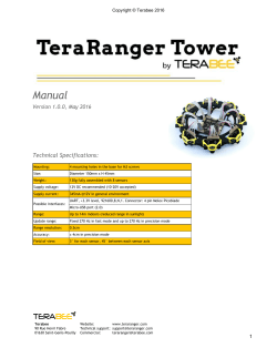 TeraRanger Tower User Manual