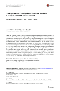 An Experimental Investigation of Hard and Soft Price Ceilings in