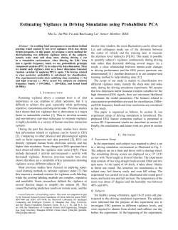 Estimating Vigilance in Driving Simulation using Probabilistic PCA
